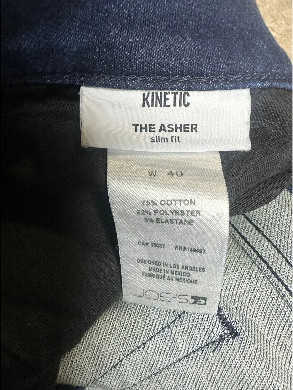Joe's Jeans Kinetic The Asher slim fit dark wash stretch denim jeans Size 40
